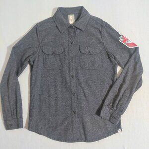 Team Canada button down shirt women's size S grey Olympic Official Outfit